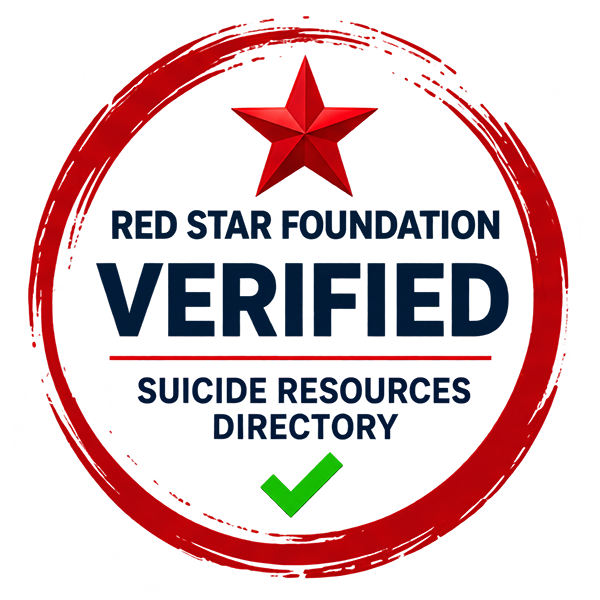 Red Star Foundation Verified Resource badge, transparent background version